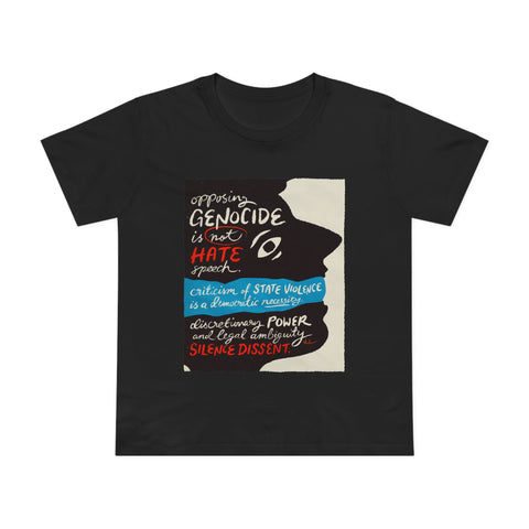 Opposing Genocide Is Not Hate Speech [Australian-Printed] - Women’s Maple Tee