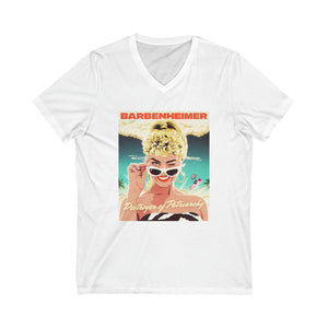 BARBENHEIMER - Unisex Jersey Short Sleeve V-Neck Tee