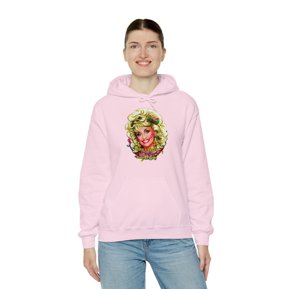 Have A Holly Dolly Christmas! [Australian-Printed] - Unisex Heavy Blend™ Hooded Sweatshirt