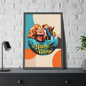The Name Game [Coloured BG] - Framed Paper Posters
