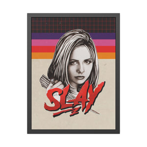 SLAY [Coloured-BG] - Framed Paper Posters