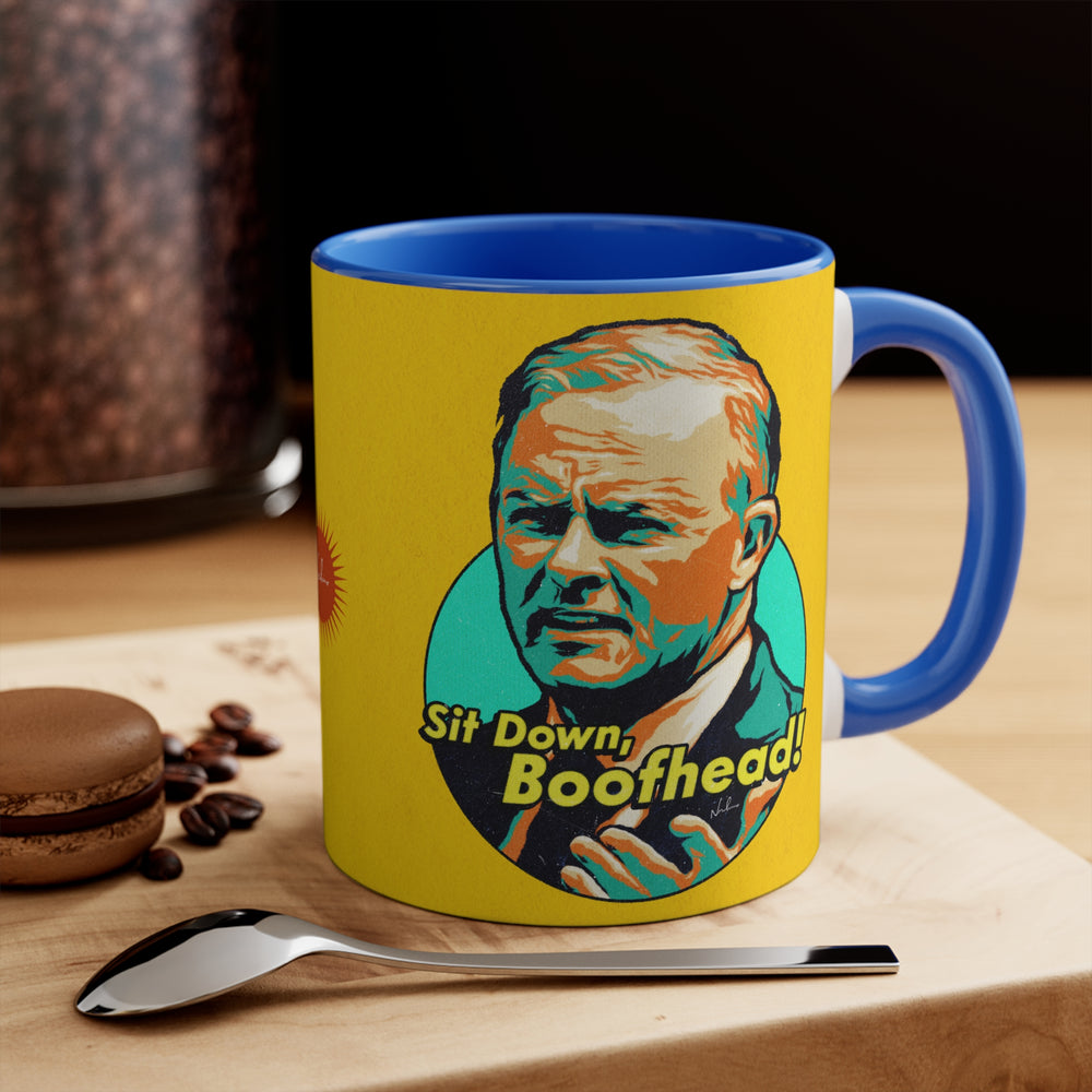 Sit Down, Boofhead! - 11oz Accent Mug (Australian Printed)