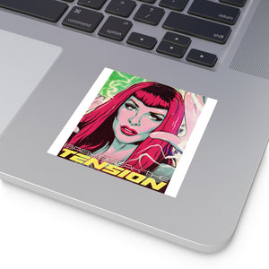 TENSION - Square Vinyl Stickers
