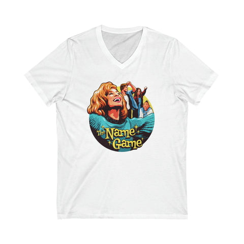 The Name Game - Unisex Jersey Short Sleeve V-Neck Tee