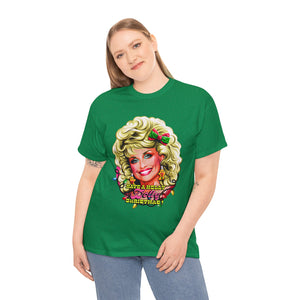 Have A Holly Dolly Christmas! [Australian-Printed] - Unisex Heavy Cotton Tee