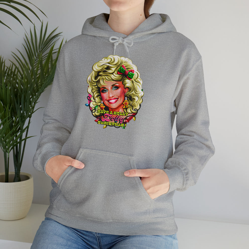 Have A Holly Dolly Christmas! [Australian-Printed] - Unisex Heavy Blend™ Hooded Sweatshirt