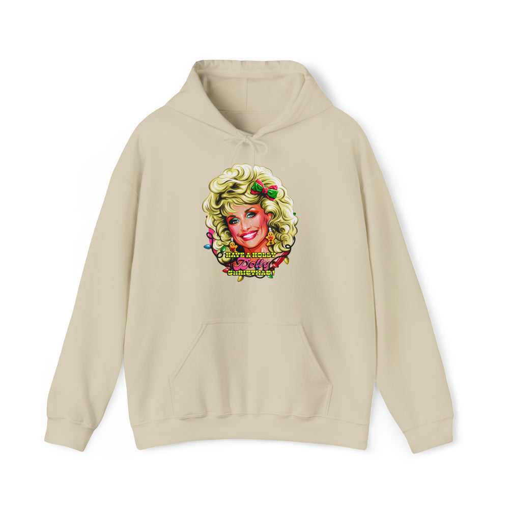 Have A Holly Dolly Christmas! [Australian-Printed] - Unisex Heavy Blend™ Hooded Sweatshirt
