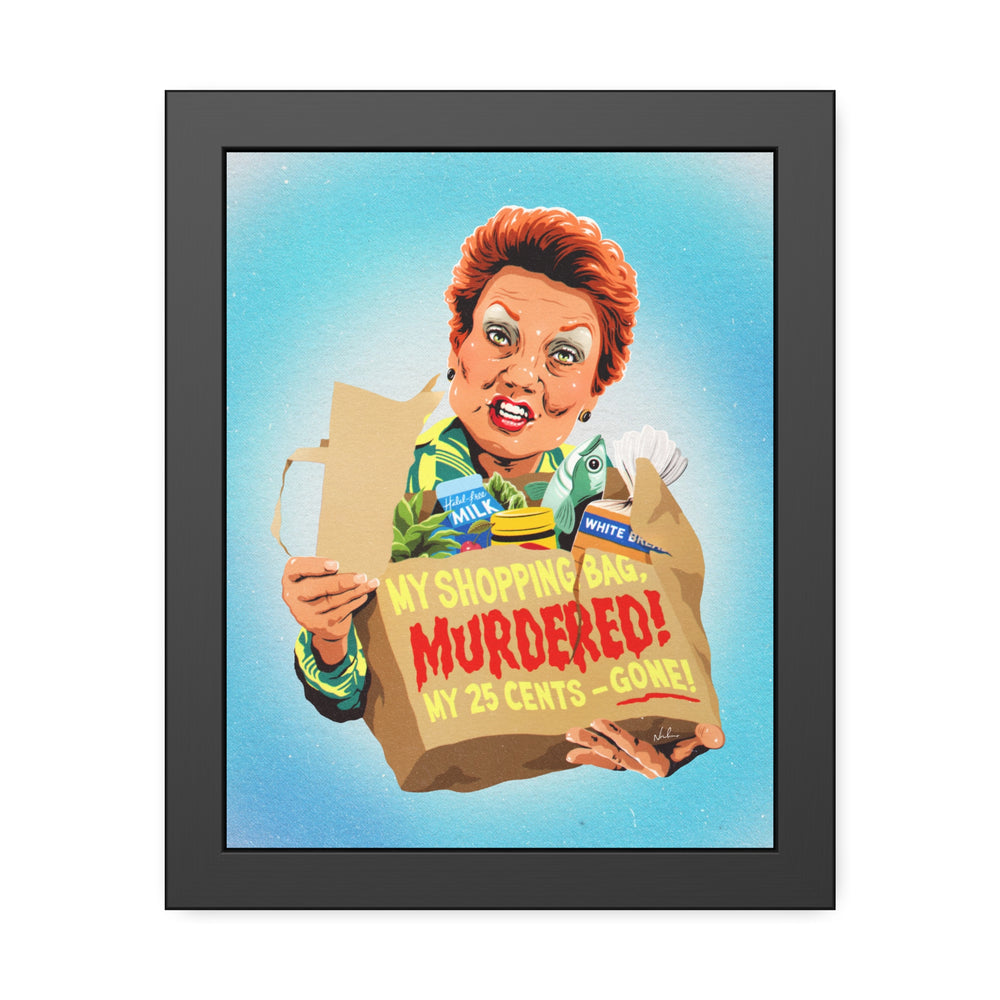 My Shopping Bag, Murdered! - Framed Paper Posters