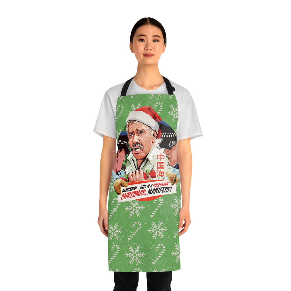 GENTLEMEN... THIS IS A SUCCULENT CHRISTMAS, MANIFEST! - Apron (AOP)