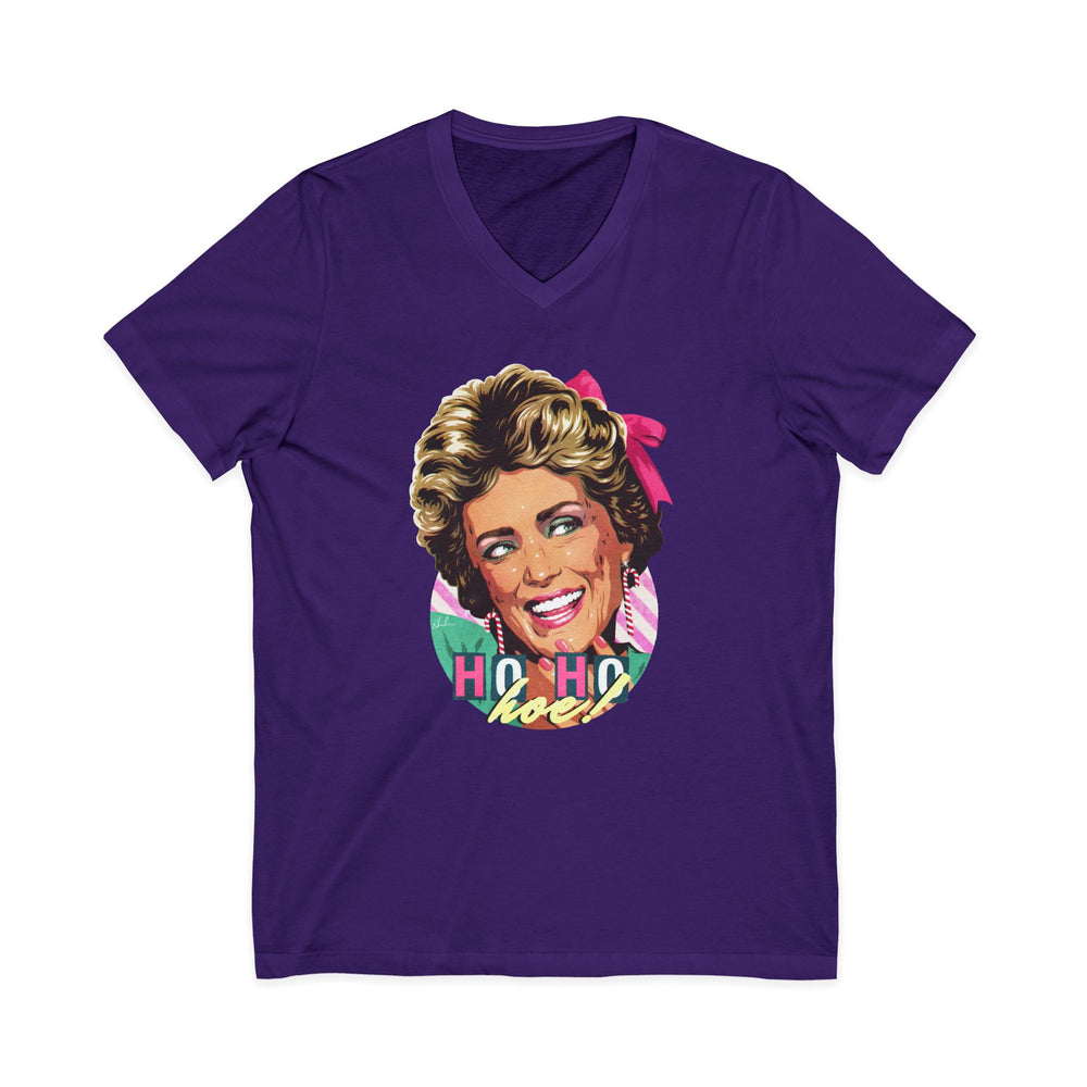 HO HO HOE! [US-Printed] - Unisex Jersey Short Sleeve V-Neck Tee