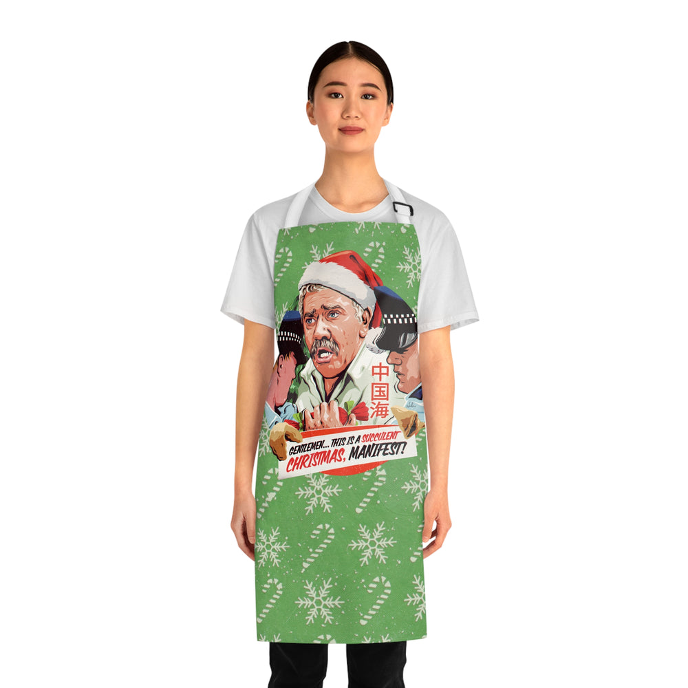 GENTLEMEN... THIS IS A SUCCULENT CHRISTMAS, MANIFEST! - Apron (AOP)