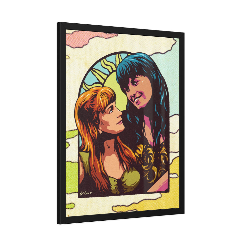 XENA X GABRIELLE [Coloured-BG] - Framed Paper Posters