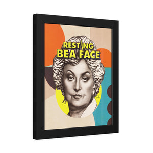 RESTING BEA FACE [Coloured-BG] - Framed Paper Posters