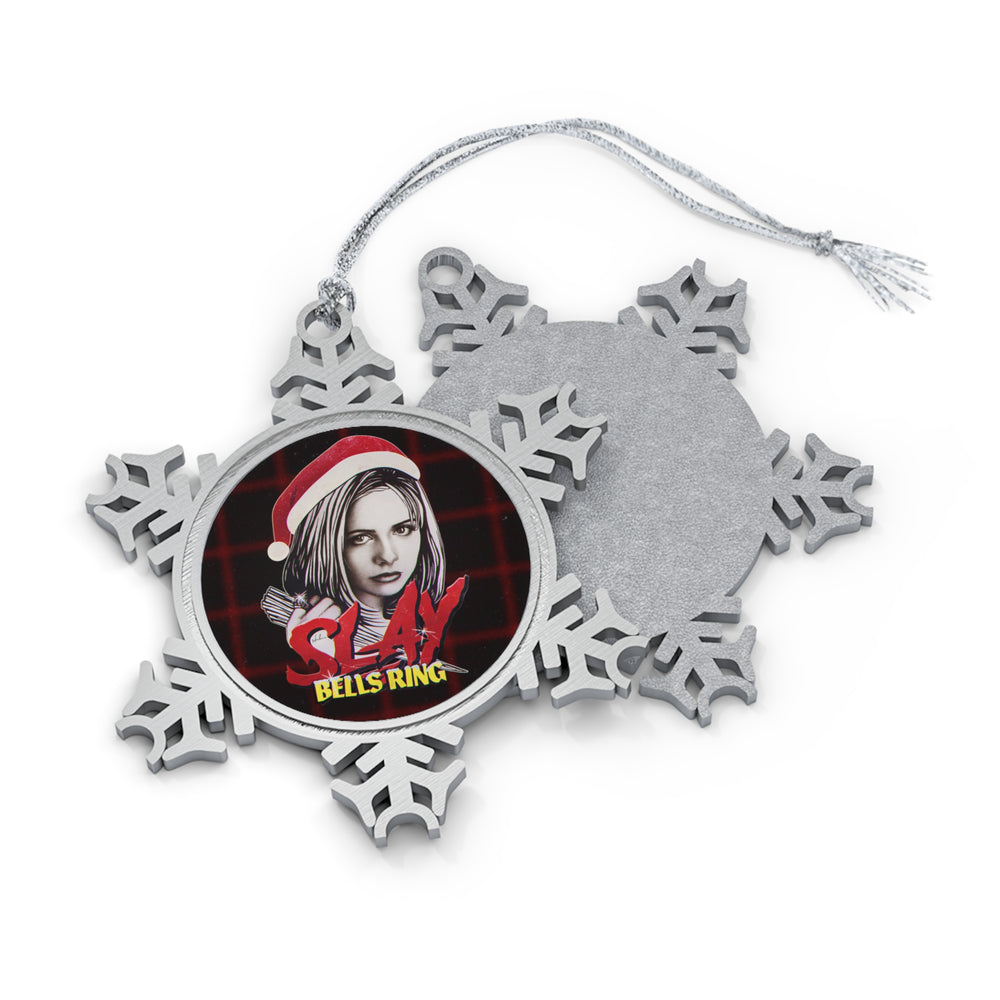 Slay Bells Ring [US-Printed] - Pewter Snowflake Ornament