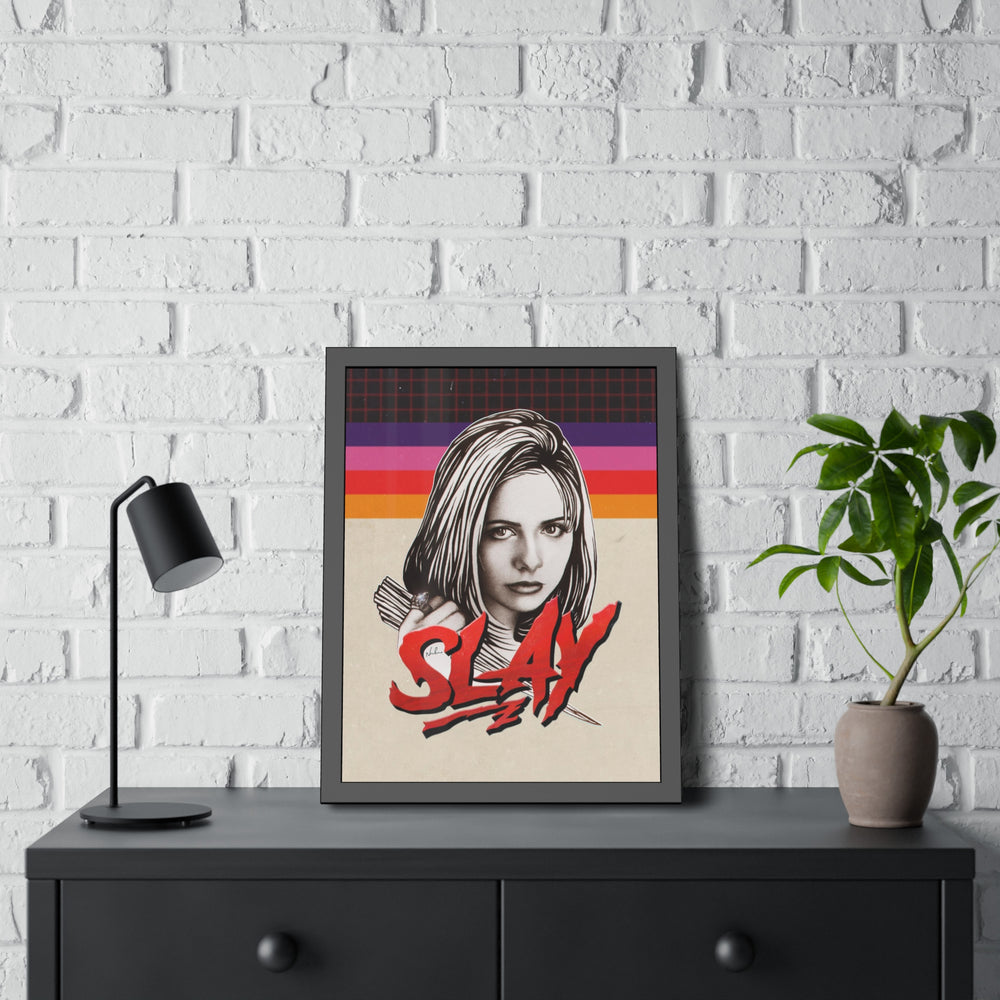 SLAY [Coloured-BG] - Framed Paper Posters