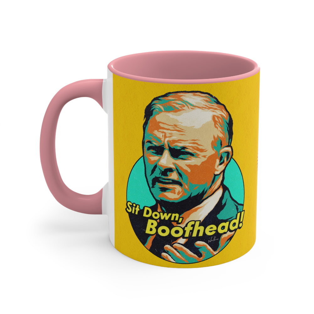 Sit Down, Boofhead! - 11oz Accent Mug (Australian Printed)