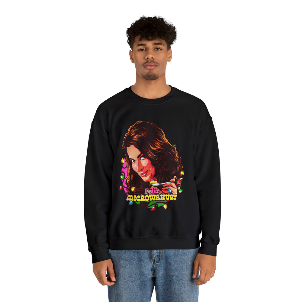 Feliz Microwahvey [Australian-Printed] - Unisex Heavy Blend™ Crewneck Sweatshirt