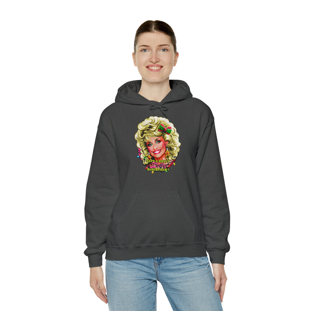 Have A Holly Dolly Christmas! [Australian-Printed] - Unisex Heavy Blend™ Hooded Sweatshirt