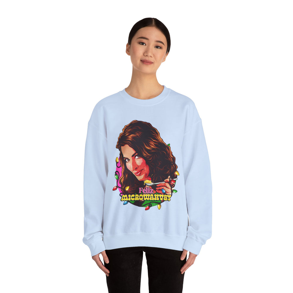 Feliz Microwahvey [UK-Printed] - Unisex Heavy Blend™ Crewneck Sweatshirt