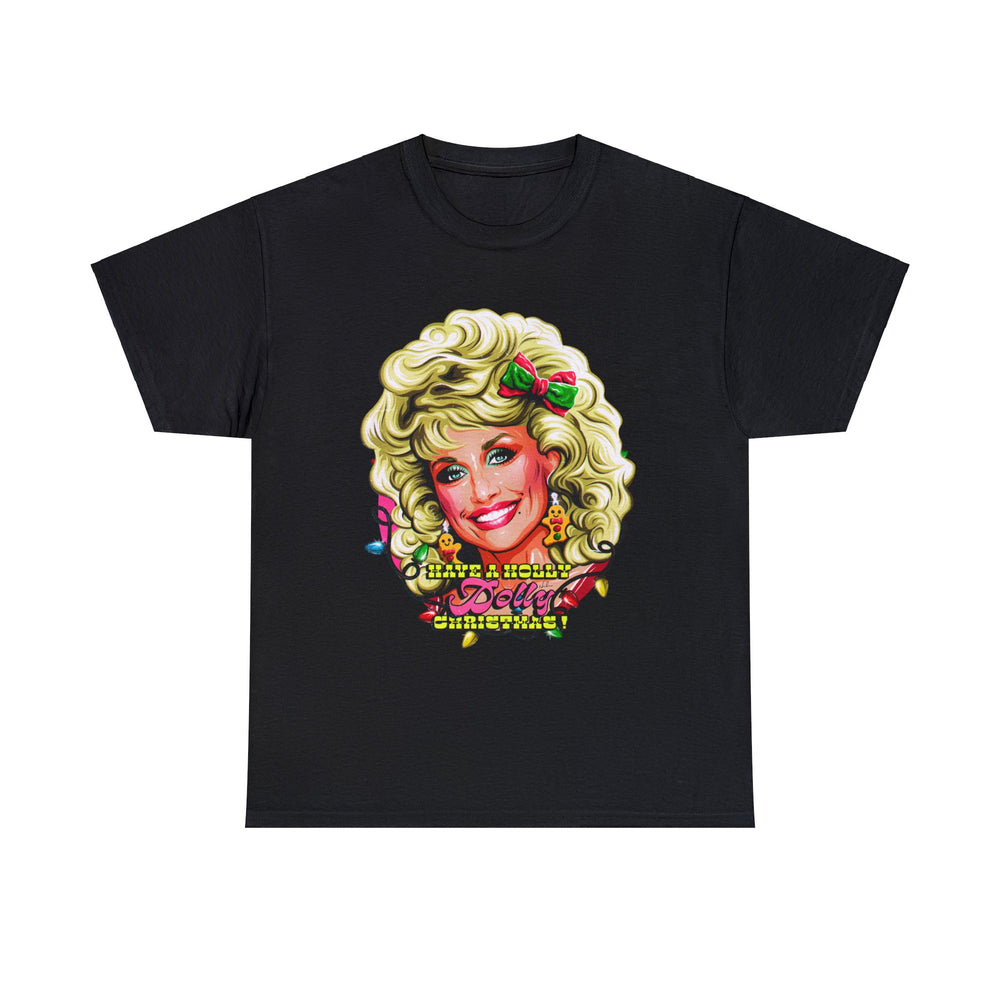 Have A Holly Dolly Christmas! [Australian-Printed] - Unisex Heavy Cotton Tee