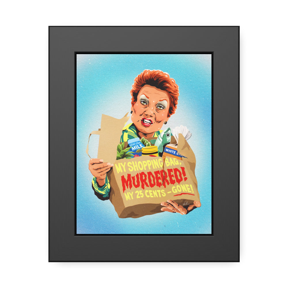 My Shopping Bag, Murdered! - Framed Paper Posters