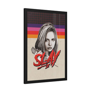 SLAY [Coloured-BG] - Framed Paper Posters