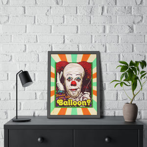 Would You Like A Balloon? [Coloured BG] - Framed Paper Posters