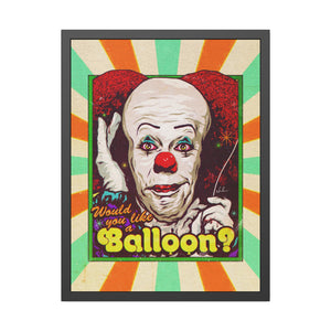 Would You Like A Balloon? [Coloured BG] - Framed Paper Posters