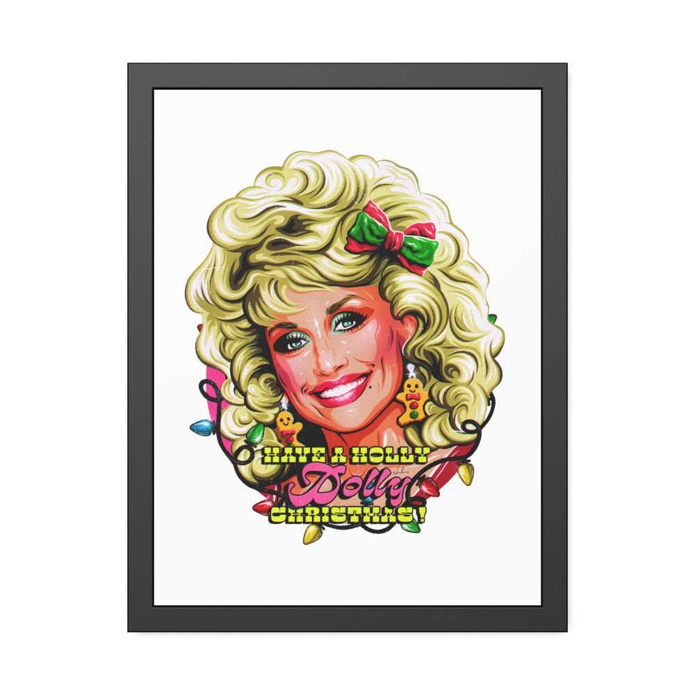 Have A Holly Dolly Christmas! - Framed Paper Posters