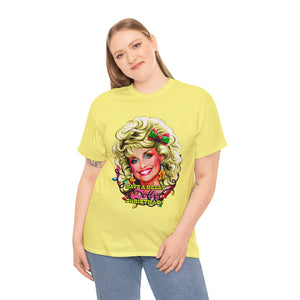 Have A Holly Dolly Christmas! [Australian-Printed] - Unisex Heavy Cotton Tee