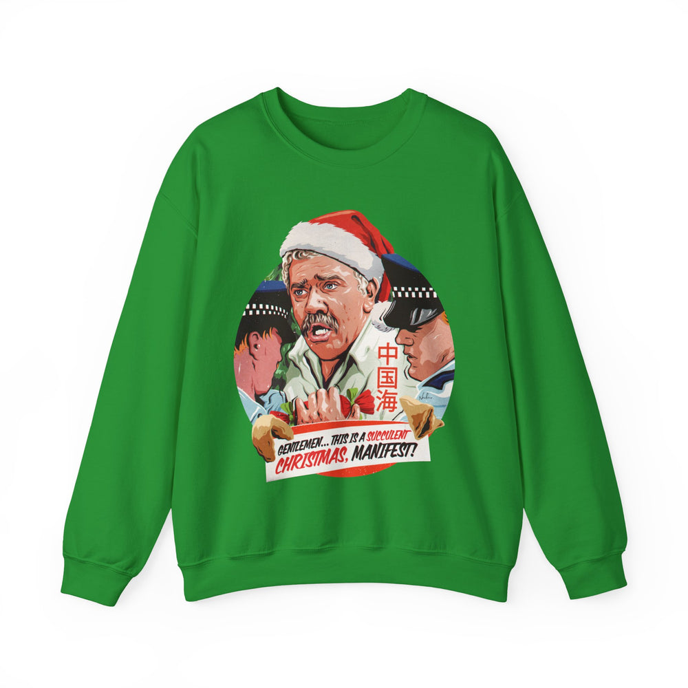GENTLEMEN... THIS IS A SUCCULENT CHRISTMAS, MANIFEST! [UK-Printed] - Unisex Heavy Blend™ Crewneck Sweatshirt