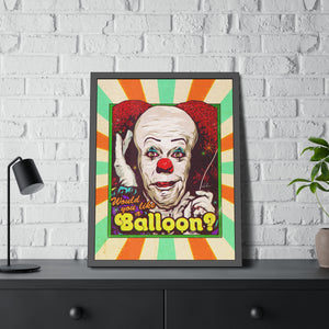 Would You Like A Balloon? [Coloured BG] - Framed Paper Posters