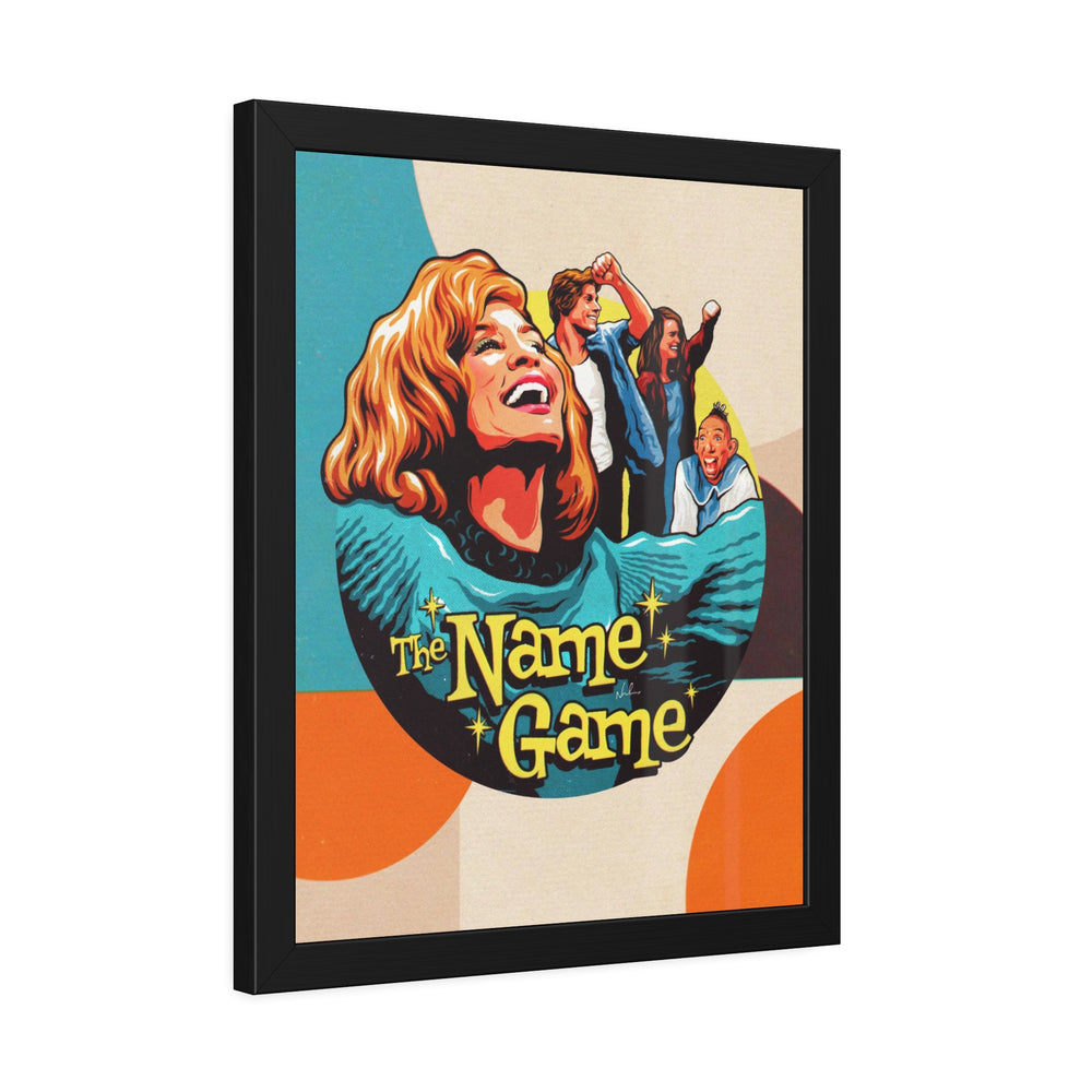 The Name Game [Coloured BG] - Framed Paper Posters