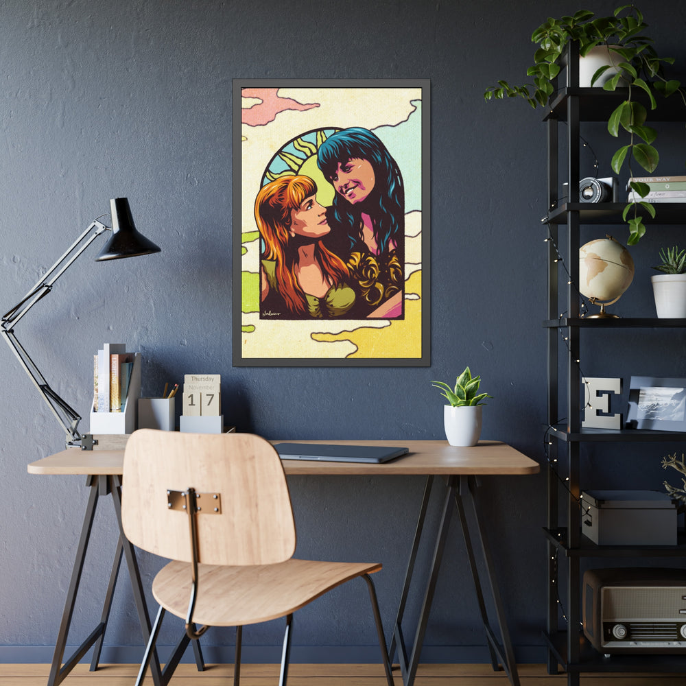 XENA X GABRIELLE [Coloured-BG] - Framed Paper Posters