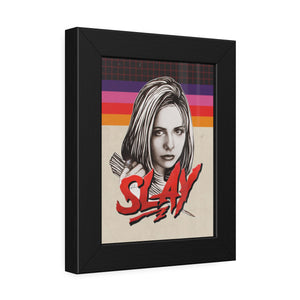 SLAY [Coloured-BG] - Framed Paper Posters