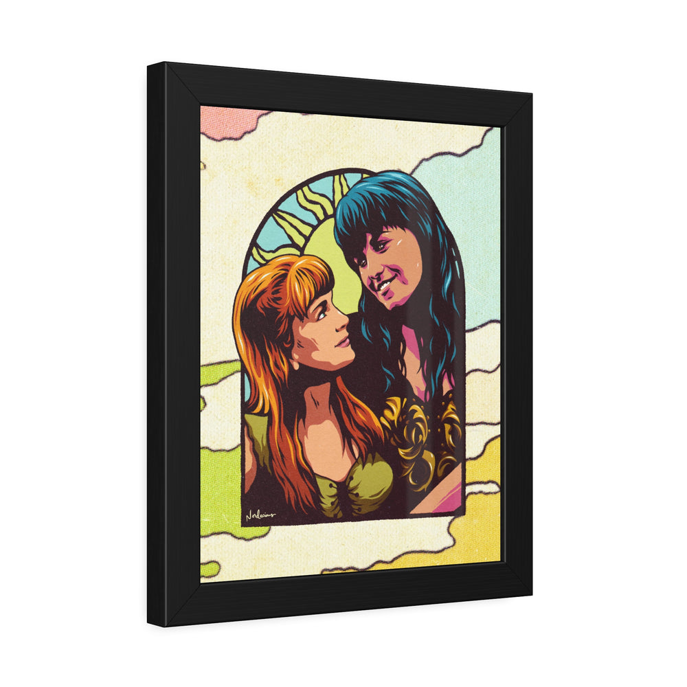 XENA X GABRIELLE [Coloured-BG] - Framed Paper Posters