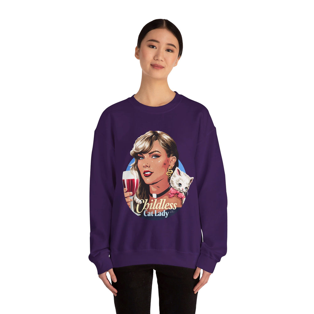 Childless Cat Lady [UK-Printed] - Unisex Heavy Blend™ Crewneck Sweatshirt