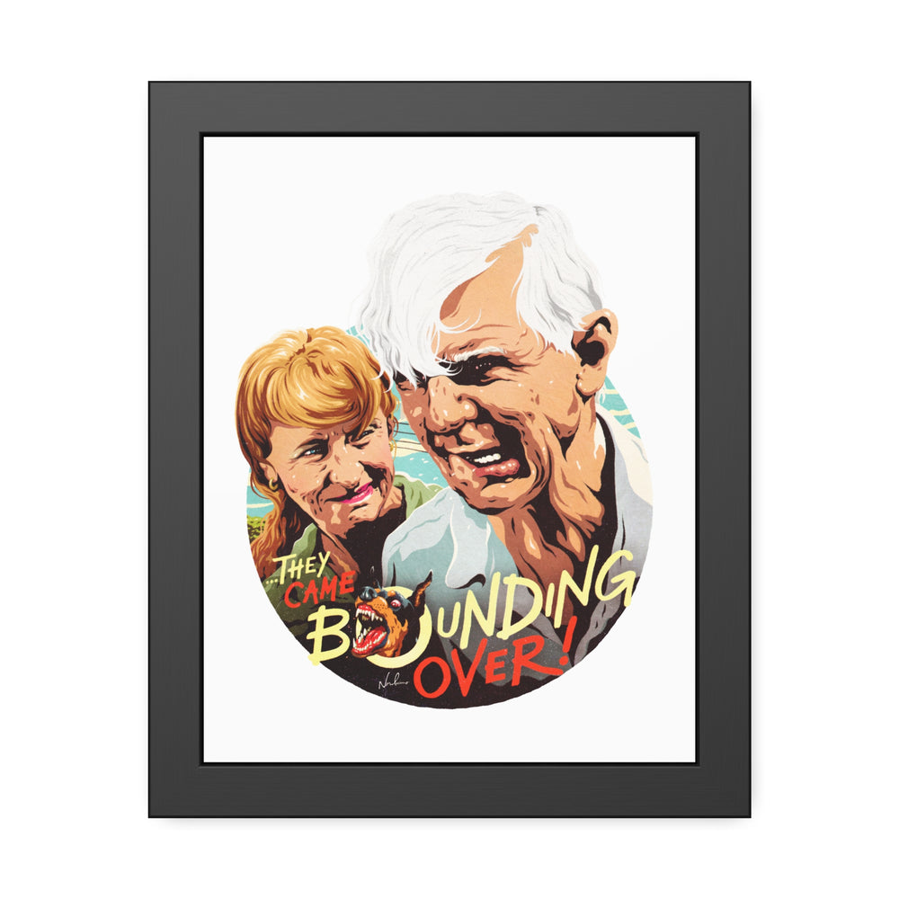 THEY CAME BOUNDING OVER! - Framed Paper Posters