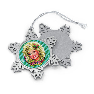 Have A Holly Dolly Christmas! [US-Printed] - Pewter Snowflake Ornament