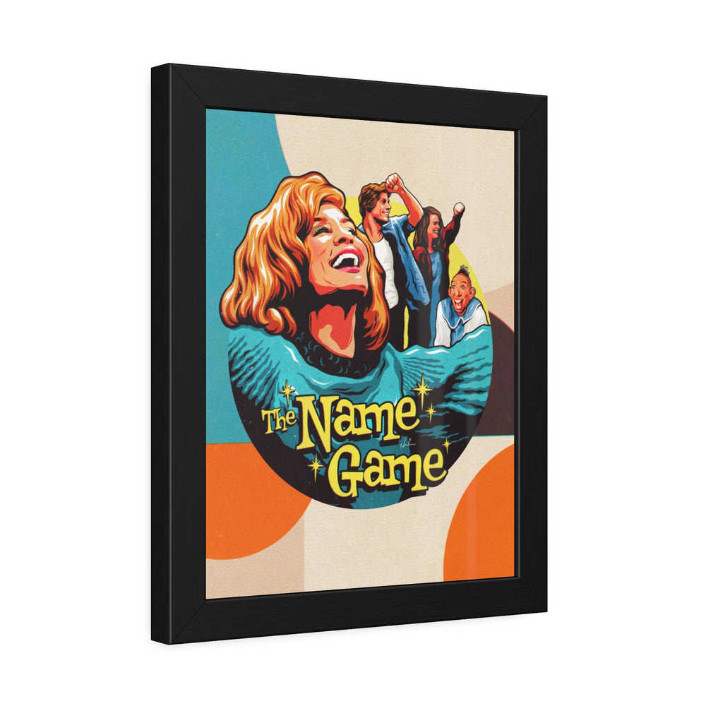 The Name Game [Coloured BG] - Framed Paper Posters