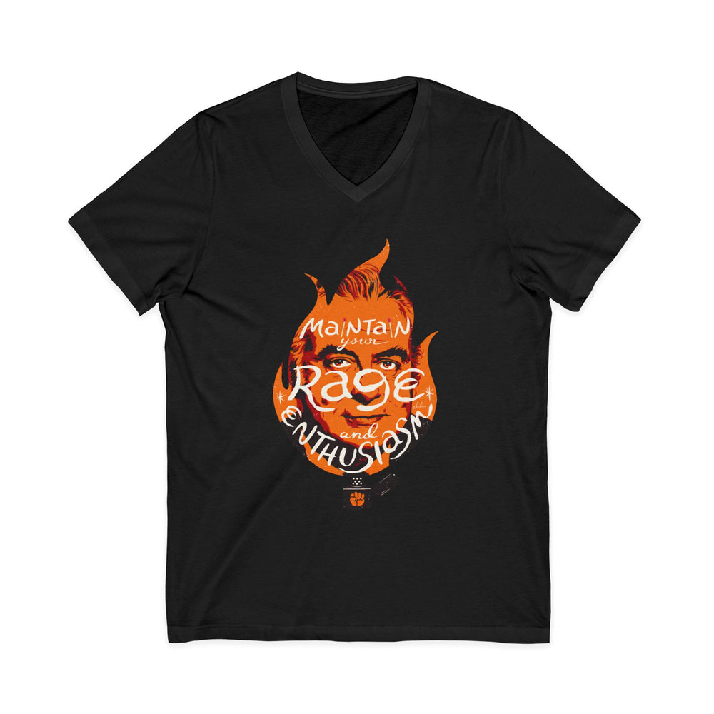 Maintain Your Rage And Enthusiasm [US-Printed] - Unisex Jersey Short Sleeve V-Neck Tee
