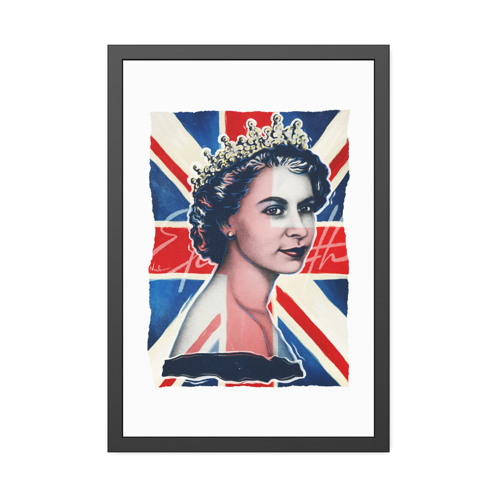 Queen Elizabeth - Framed Paper Posters