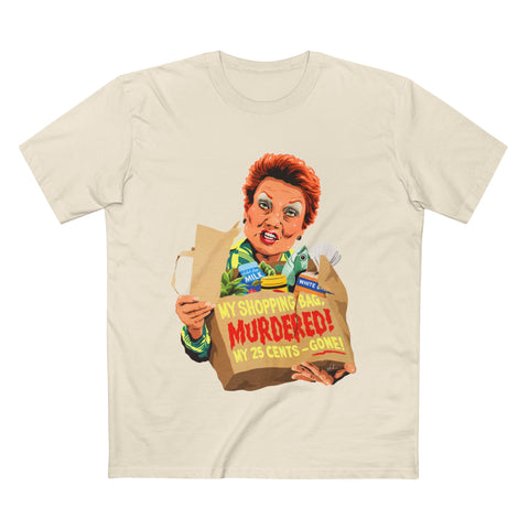 My Shopping Bag, Murdered! [Australian-Printed] Men's Staple Tee