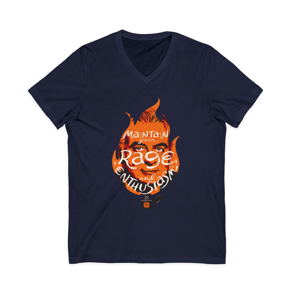 Maintain Your Rage And Enthusiasm [US-Printed] - Unisex Jersey Short Sleeve V-Neck Tee