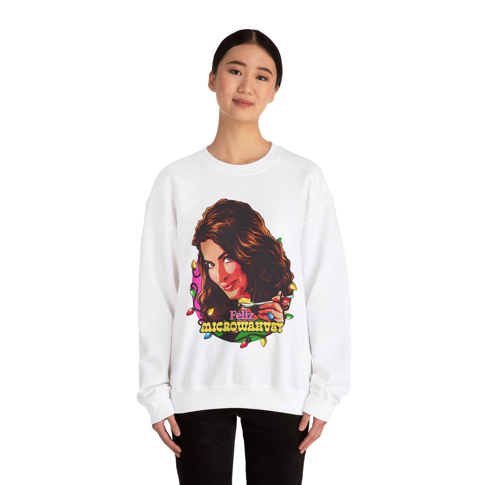 Feliz Microwahvey [UK-Printed] - Unisex Heavy Blend™ Crewneck Sweatshirt