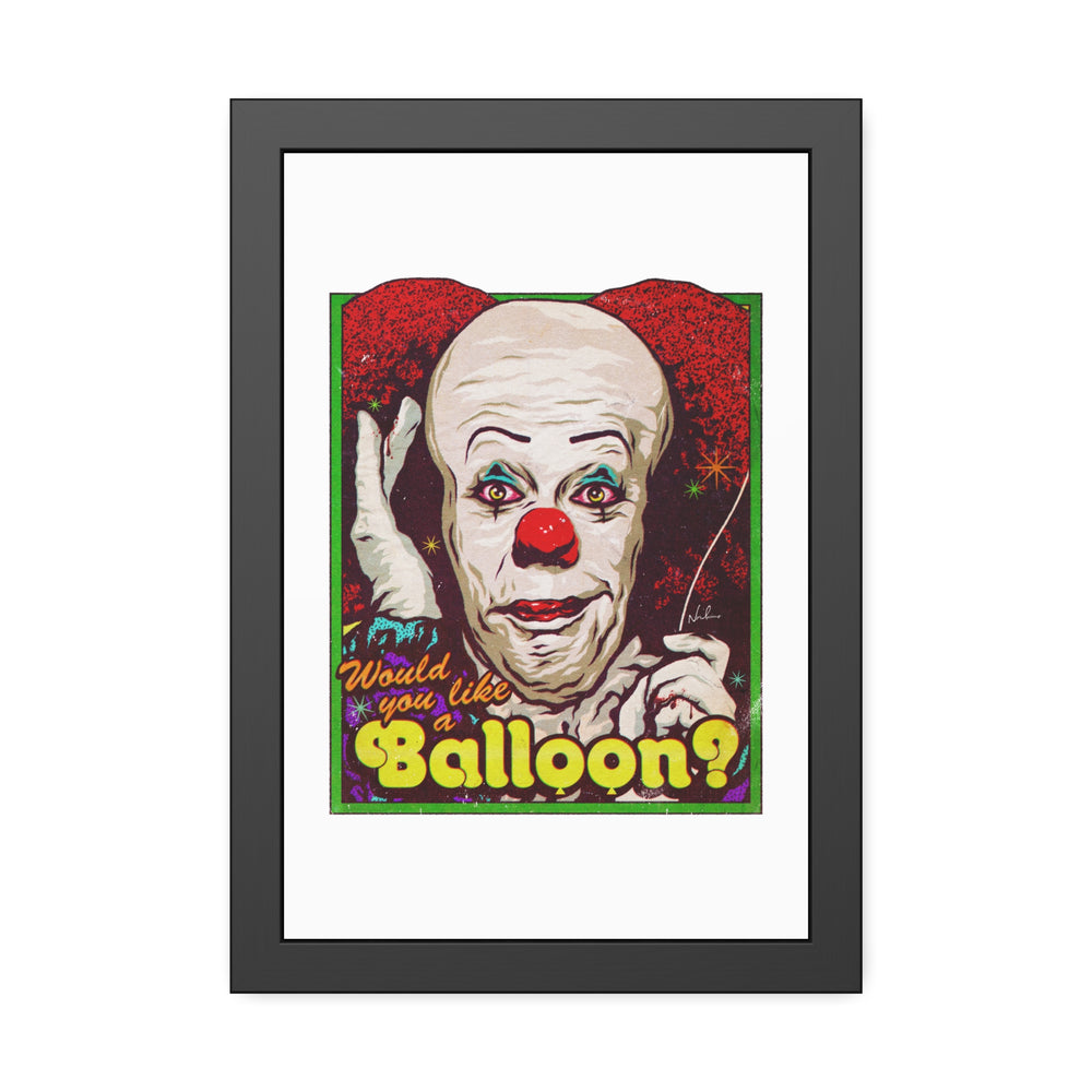 Would You Like A Balloon? - Framed Paper Posters