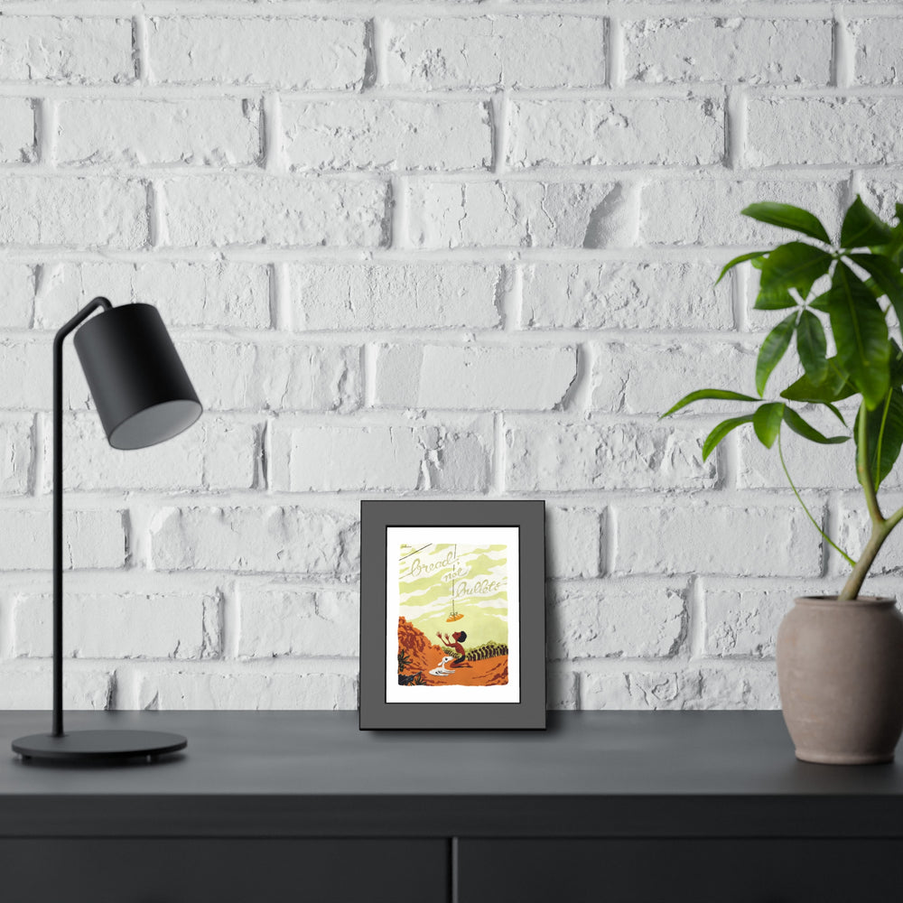 BREAD, NOT BULLETS [Coloured-BG] - Framed Paper Posters