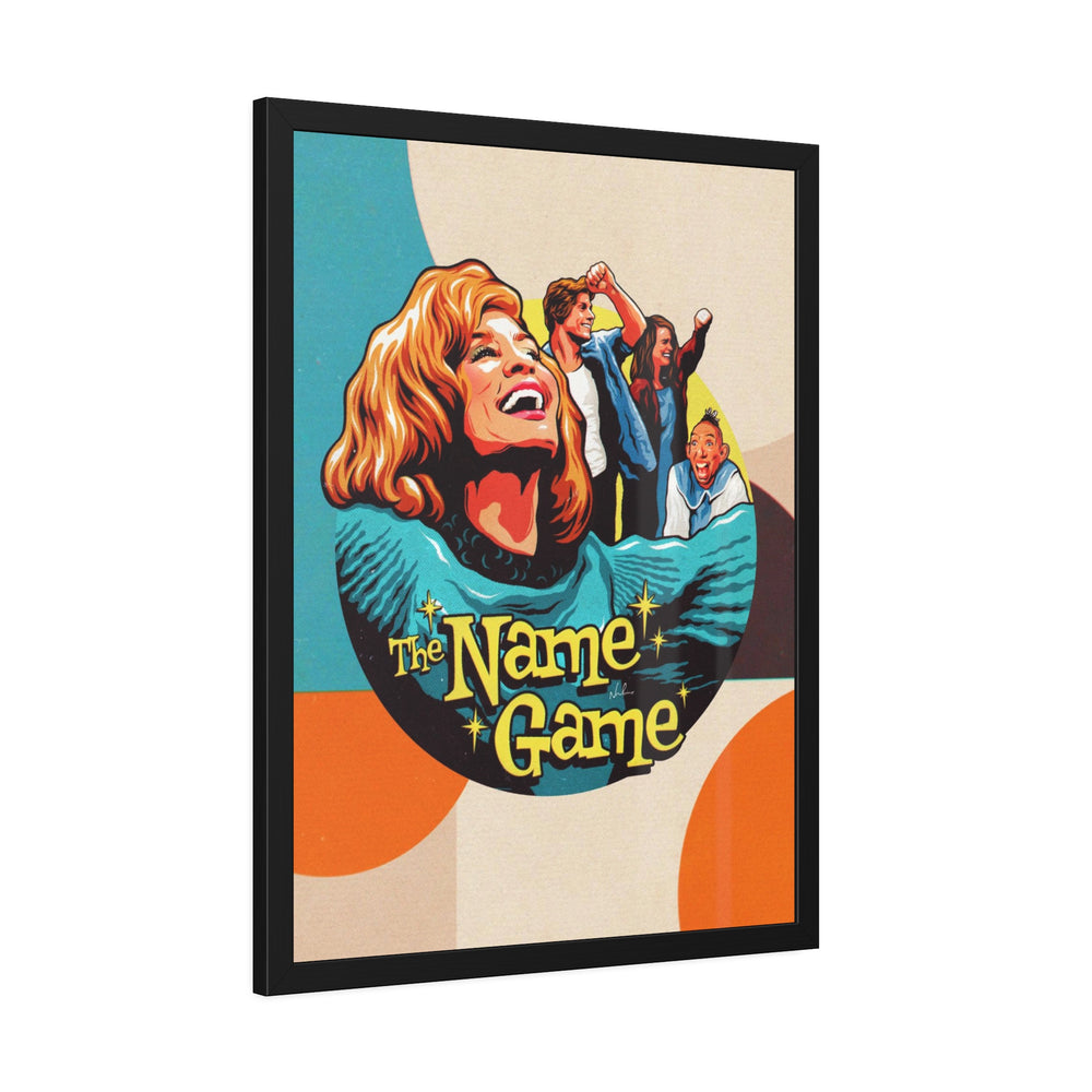 The Name Game [Coloured BG] - Framed Paper Posters