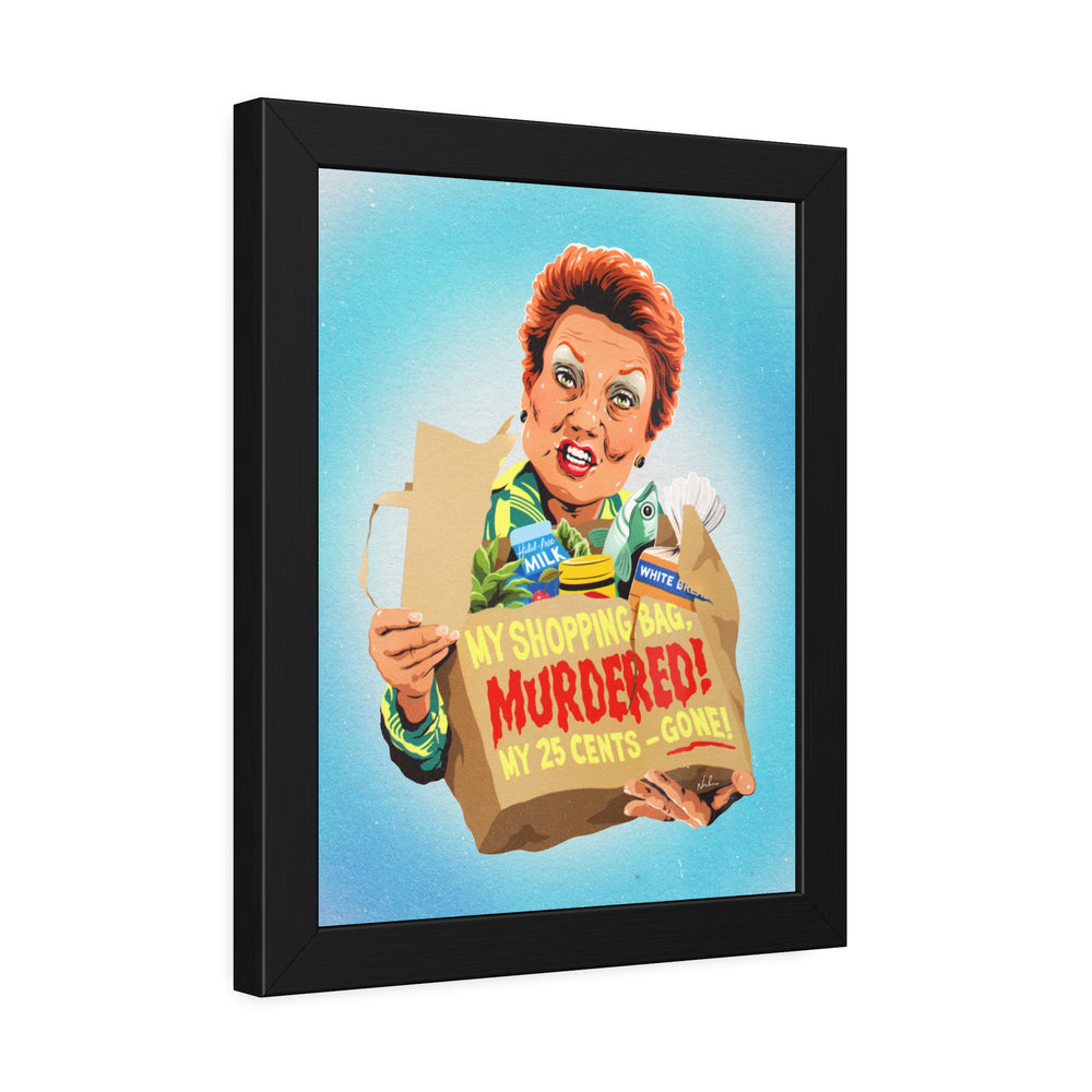 My Shopping Bag, Murdered! - Framed Paper Posters