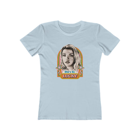 She's So Lucky [US-Printed] - Women's The Boyfriend Tee